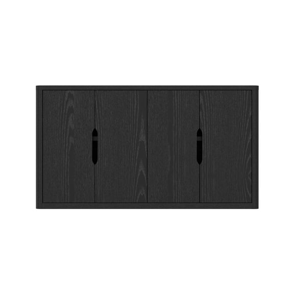 Rivington Modern 60" Sideboard in Black (4-Shelf)