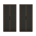 thumbnail image 1 of Rivington Modern Bookcase Cabinet in Walnut (5-Shelf) - Set of 2, 1 of 12