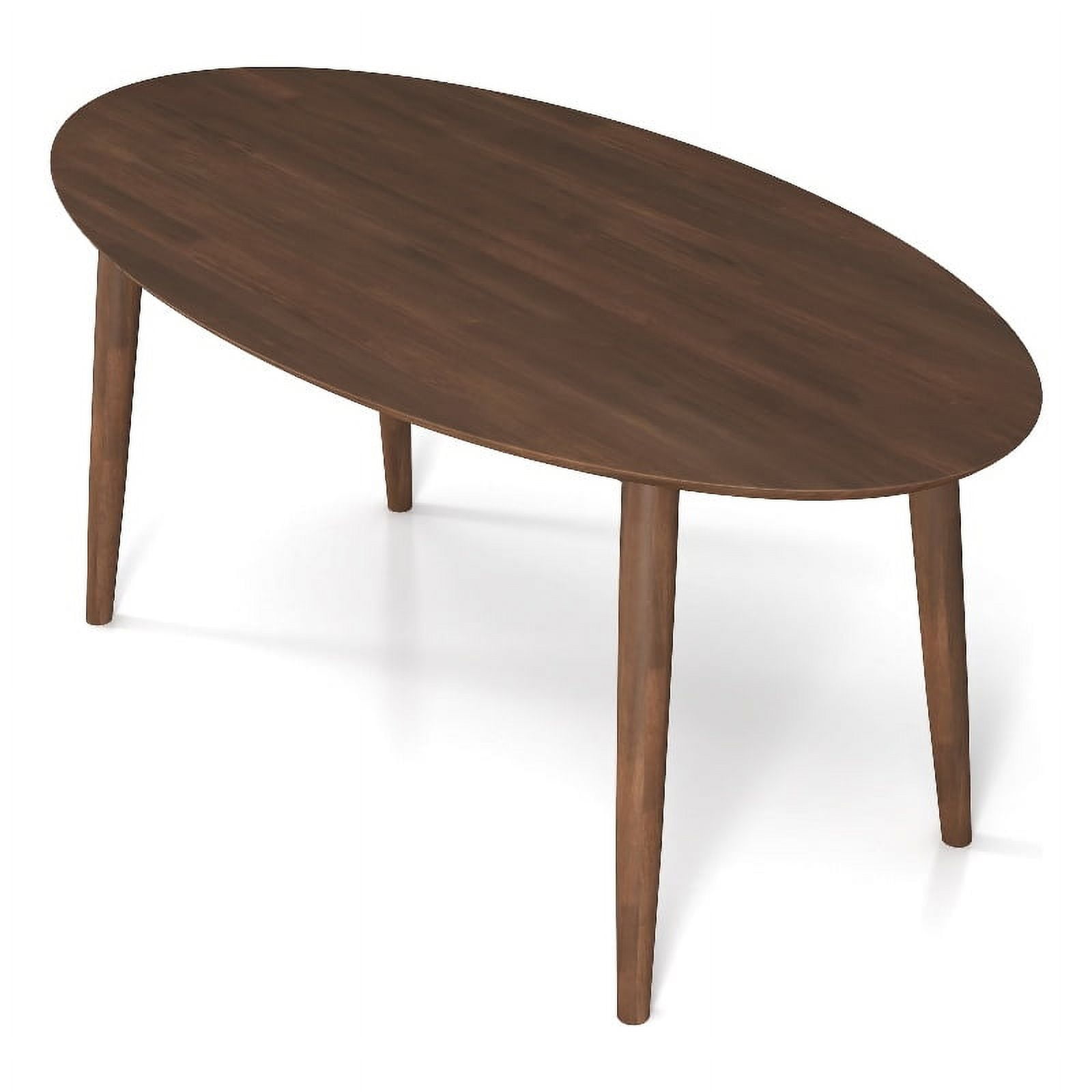 Delmon walnut oval discount table