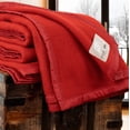 thumbnail image 1 of Rivoli Oversized 100% Virgin Wool Blanket, Red, Queen, 1 of 8