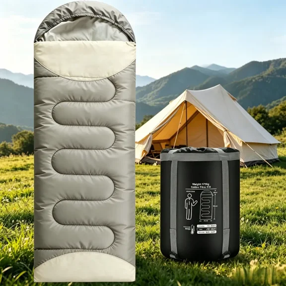 Riwcyla Adult Envelope Sleeping Bag 3-in-1 Multi Use, Breathable Hollow Cotton Sleeping Bag with Double Zipper for Camping Backpacking Travel