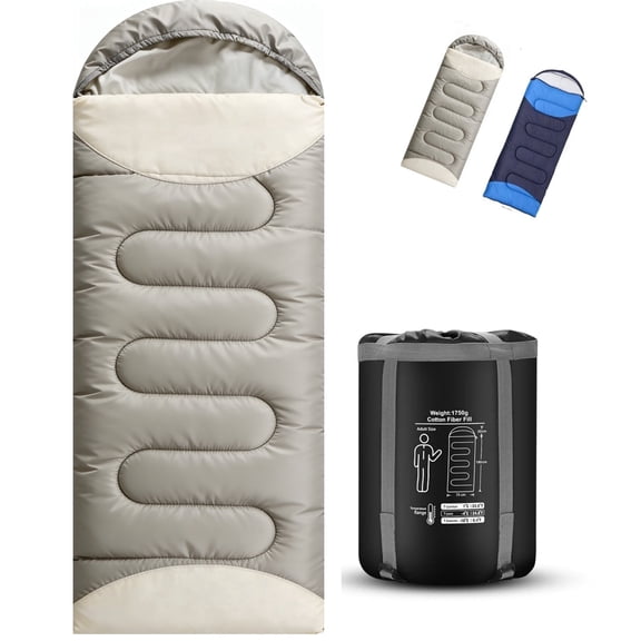 Riwcyla Adult Envelope Sleeping Bag 3-in-1 Multi Use, Breathable Hollow Cotton Sleeping Bag with Double Zipper for Camping Backpacking Travel