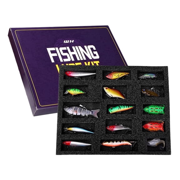 Riwcyla Fishing Lures kit, Bass Fishing Lures for Freshwater,Fishing Gear Set 2026 Christmas Fishing Gifts for Men, Fishermen, Angler
