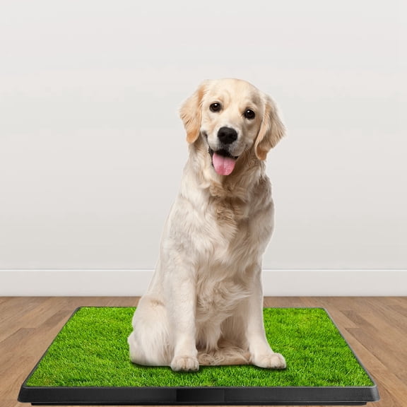 Riwcyla Indoor Dog Potty with 3-Layer System & Artificial Grass, Puppy Training Pad with Drawer Tray, Weather-Resistant for All Dogs