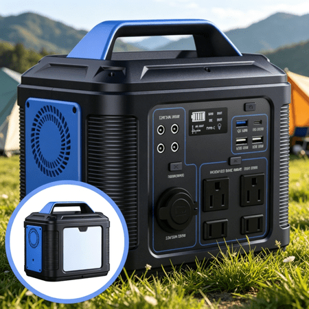 Riwcyla Portable Power Station 80000mAh 296Wh, 300W(Peak 600W) AC Outlet Backup Power for Camping & Emergency