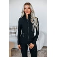 thumbnail image 1 of Rixie Ribbed Active Jacket - Black, 1 of 6