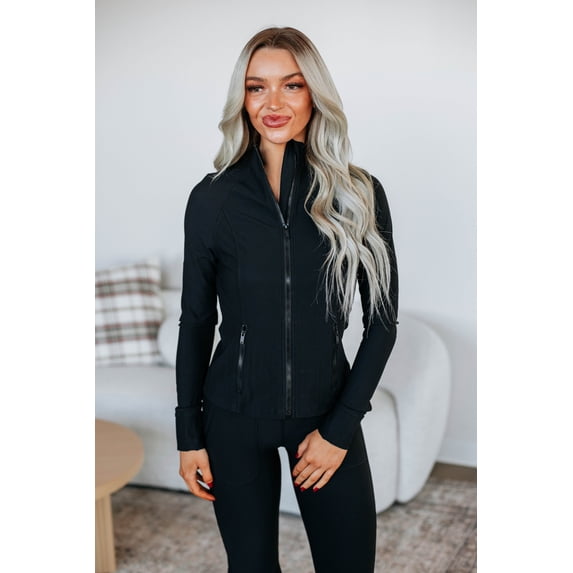 Rixie Ribbed Active Jacket - Black