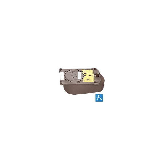 Rixson PH32890SH0L85 PH328 Series 8.5 Lb. Center-Hung Left Hand 90 Degree Selective Hold Open Floor Mounted Closer Body Only for Patch Fittings