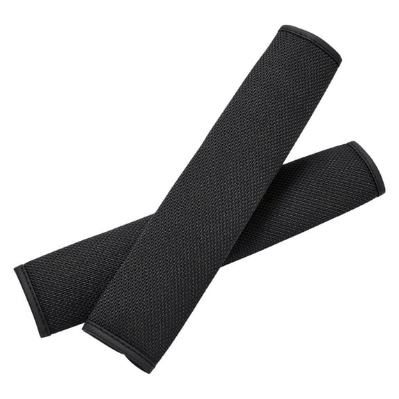 Rixxu™ SBPCL-BLK08-BK - Classic Series Black with Black Stitches & Black Edge Seat Belt Covers
