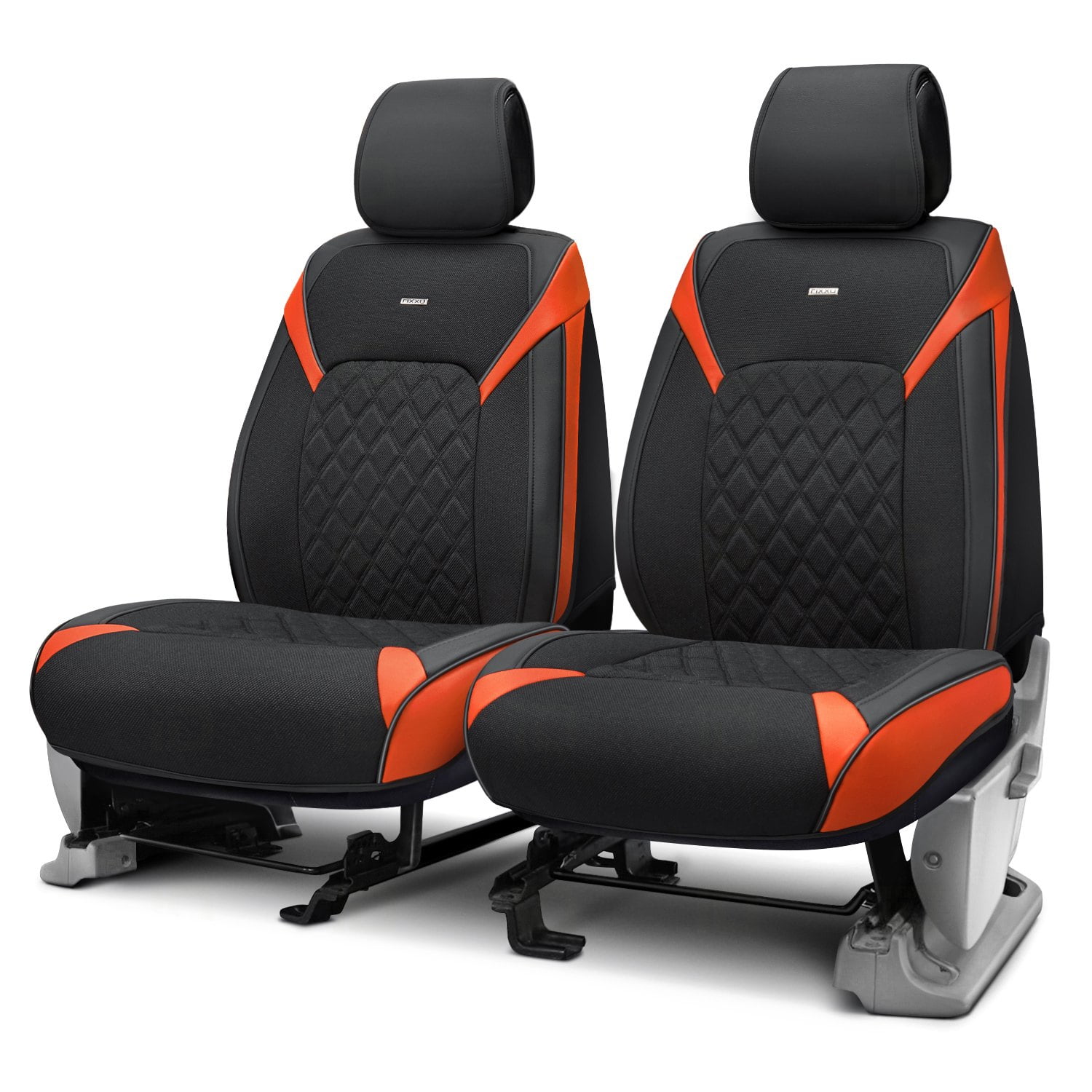 Rixxu™ SC-BKORG-FZA-1ST - Forza Series 1st Row Black Seat Covers with  Orange Accents