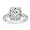 Riya Jewel 1.7 Ct Oval Cut Diamond Rings for Her 14K White Gold Over