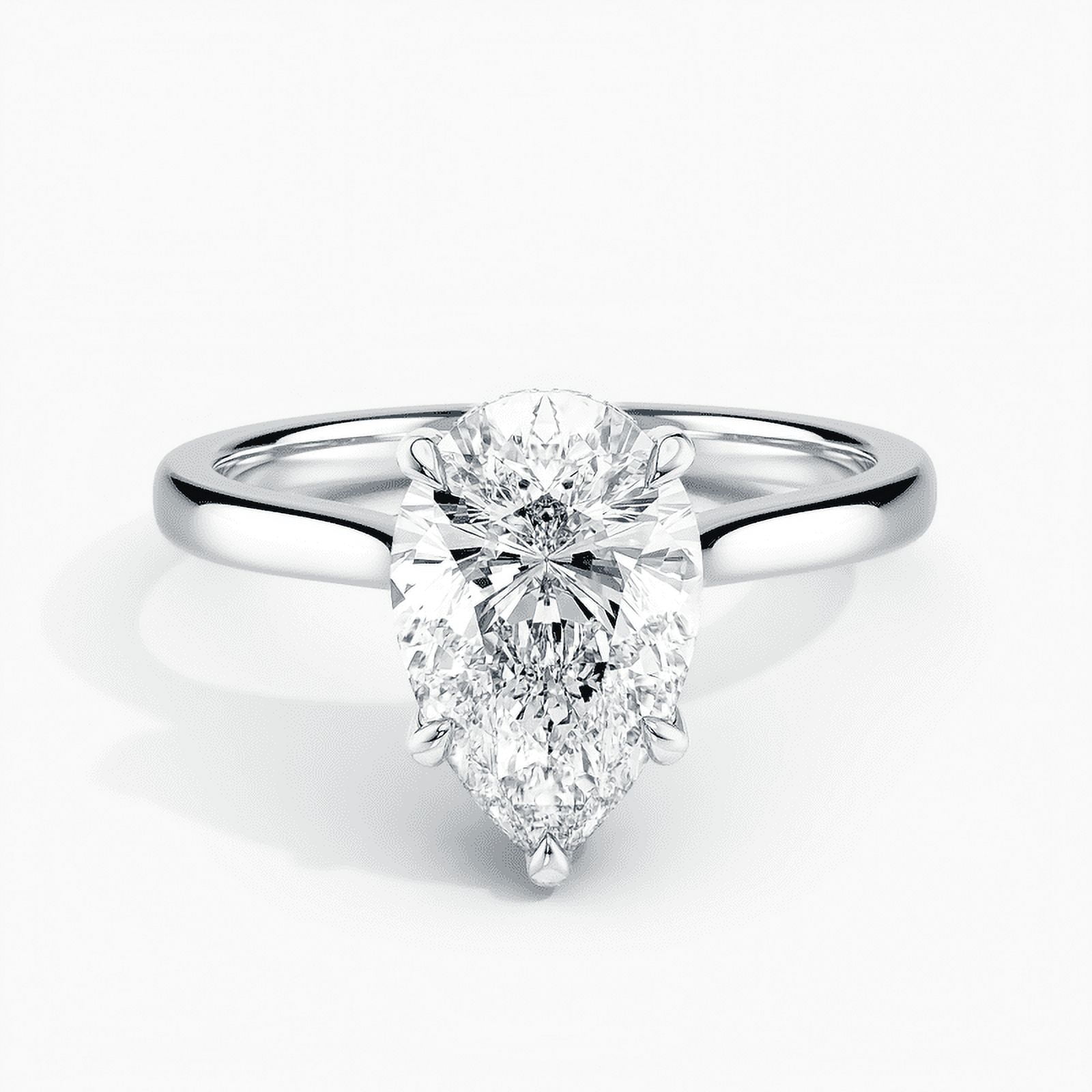 Riya Jewel 1.8 Ct Pear Cut Diamond Rings 14K White Gold Over Rings