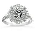 Riya Jewel 1.9 Ct Round Cut Lab Diamond Ring 14K White Gold Over