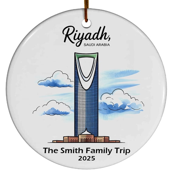 Riyadh Saudi Arabia Christmas Ornament, Collection of City Travel Souvenirs for Family and Friends, Christmas Tree Ornament City Travel, Trips of The Year, Christmas Ornament 2025