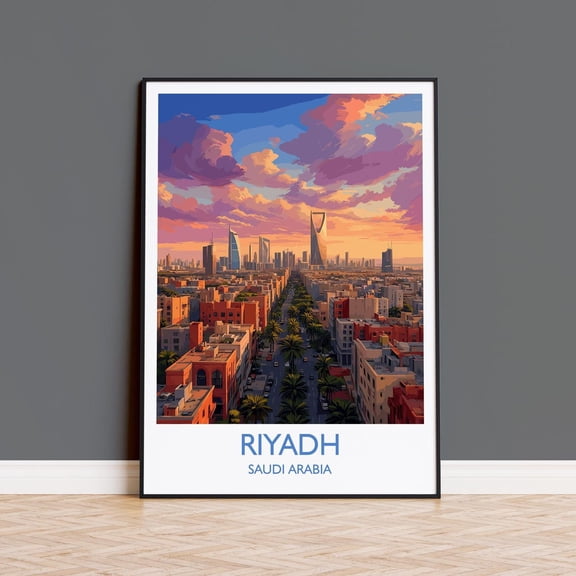 Riyadh Saudi Arabia City Travel Wall Art Decor Unframed Paper Print