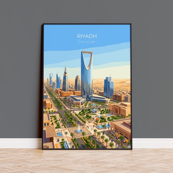 Riyadh Saudi Arabia Desert Skyline Wall Art Decor Unframed Paper Print