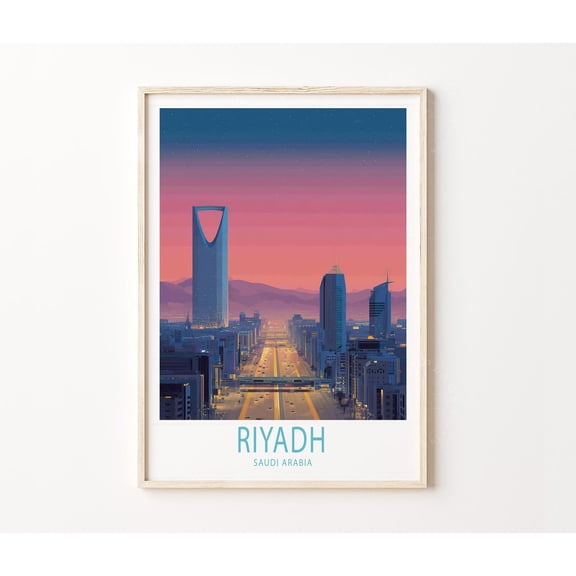 Riyadh Saudi ia City Skyline Home Decor Unframed Paper Print