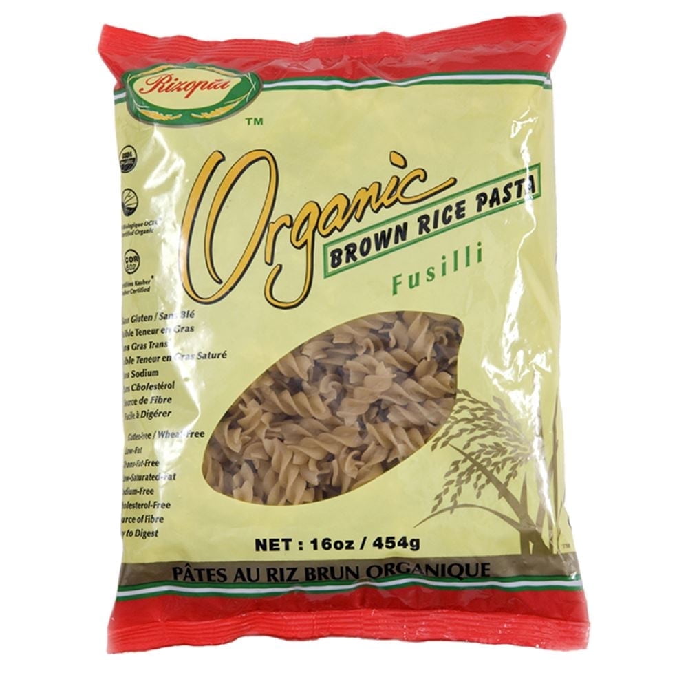 Rizopia Organic Brown Rice Pasta Fusilli - 16 oz Pack of 4 - Walmart.com