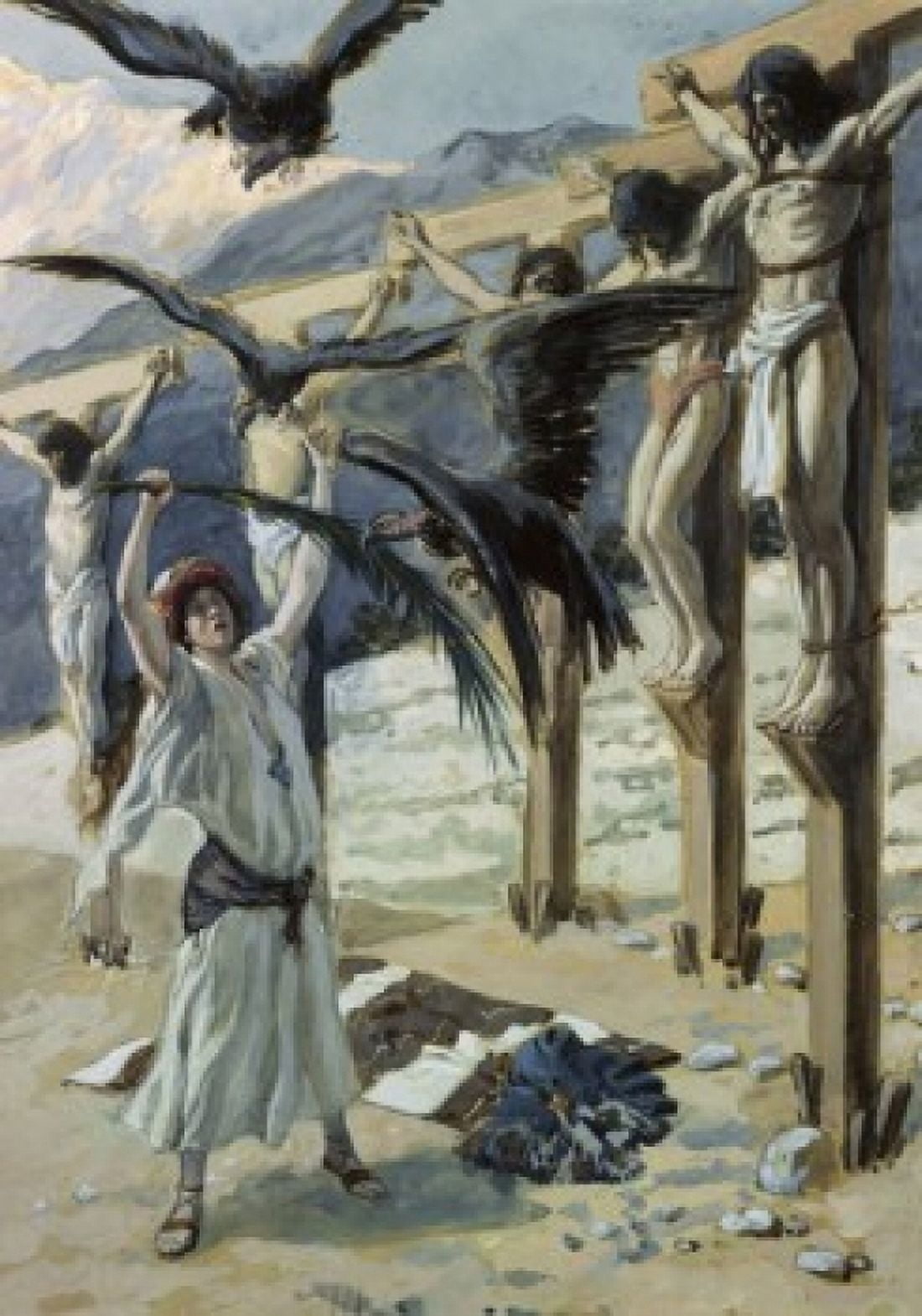 Rizpahs Kindness Toward the Dead James J Tissot (1836-1902French) Jewish Museum New York Canvas Art - James Tissot (18 x 24)