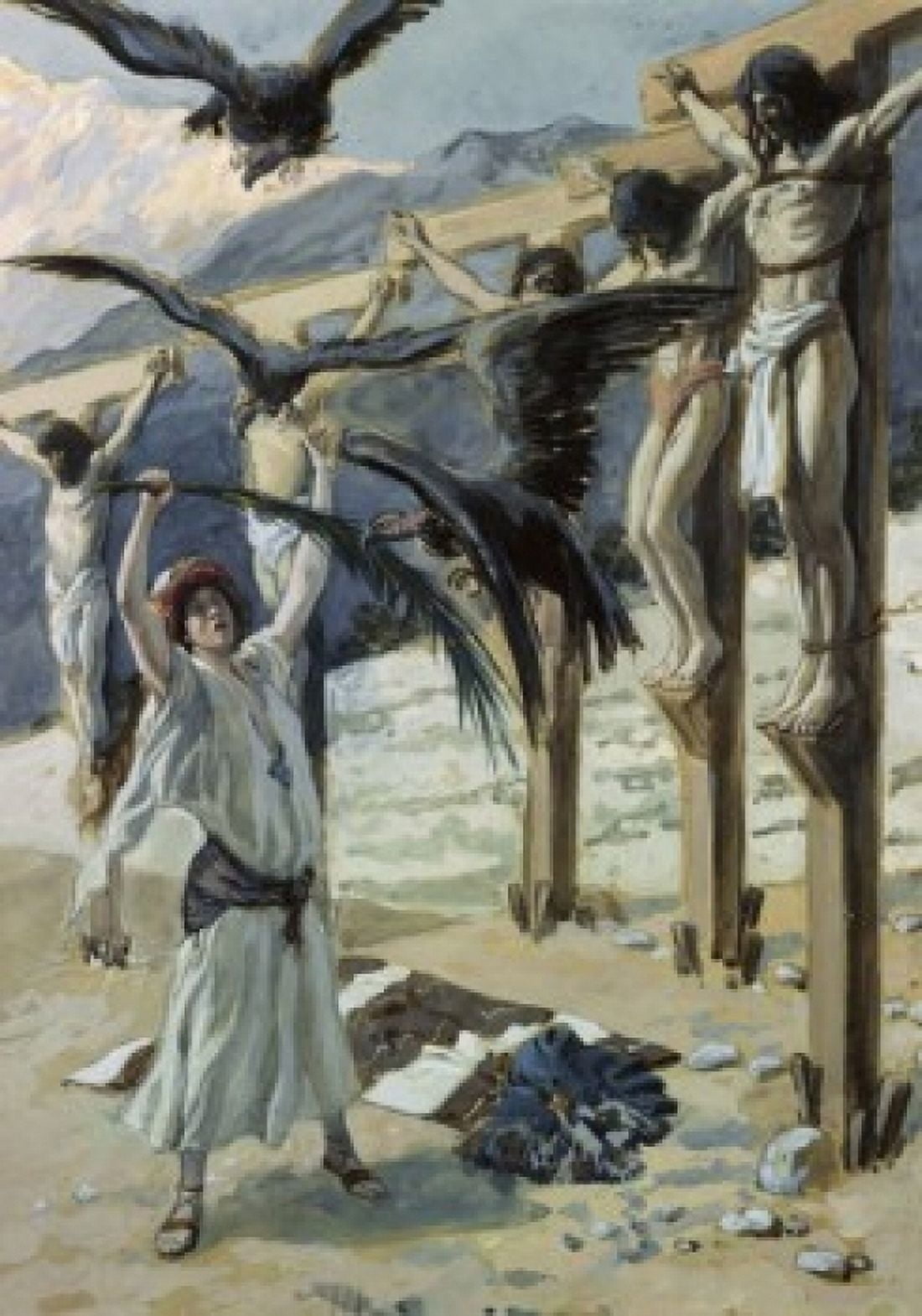 Rizpahs Kindness Toward the Dead James J Tissot (1836-1902French) Jewish Museum New York Canvas Art - James Tissot (24 x 36)