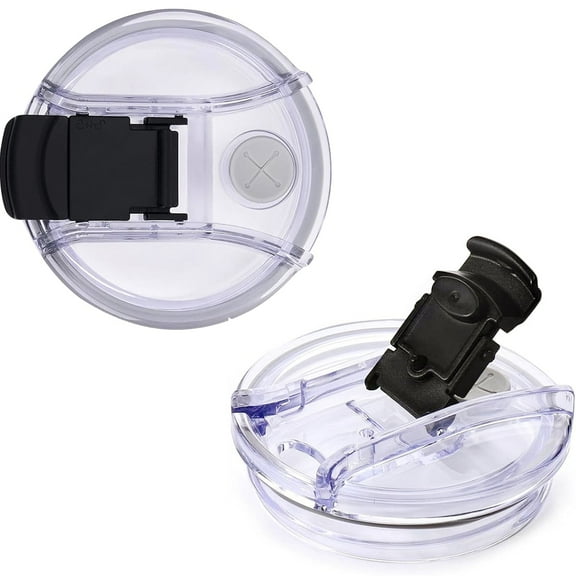 Rizulfey 2Pack Replacement Lid for 40 oz Tumbler with Handle Flip Spill Stopper Lid, Spillproof, Dustproof