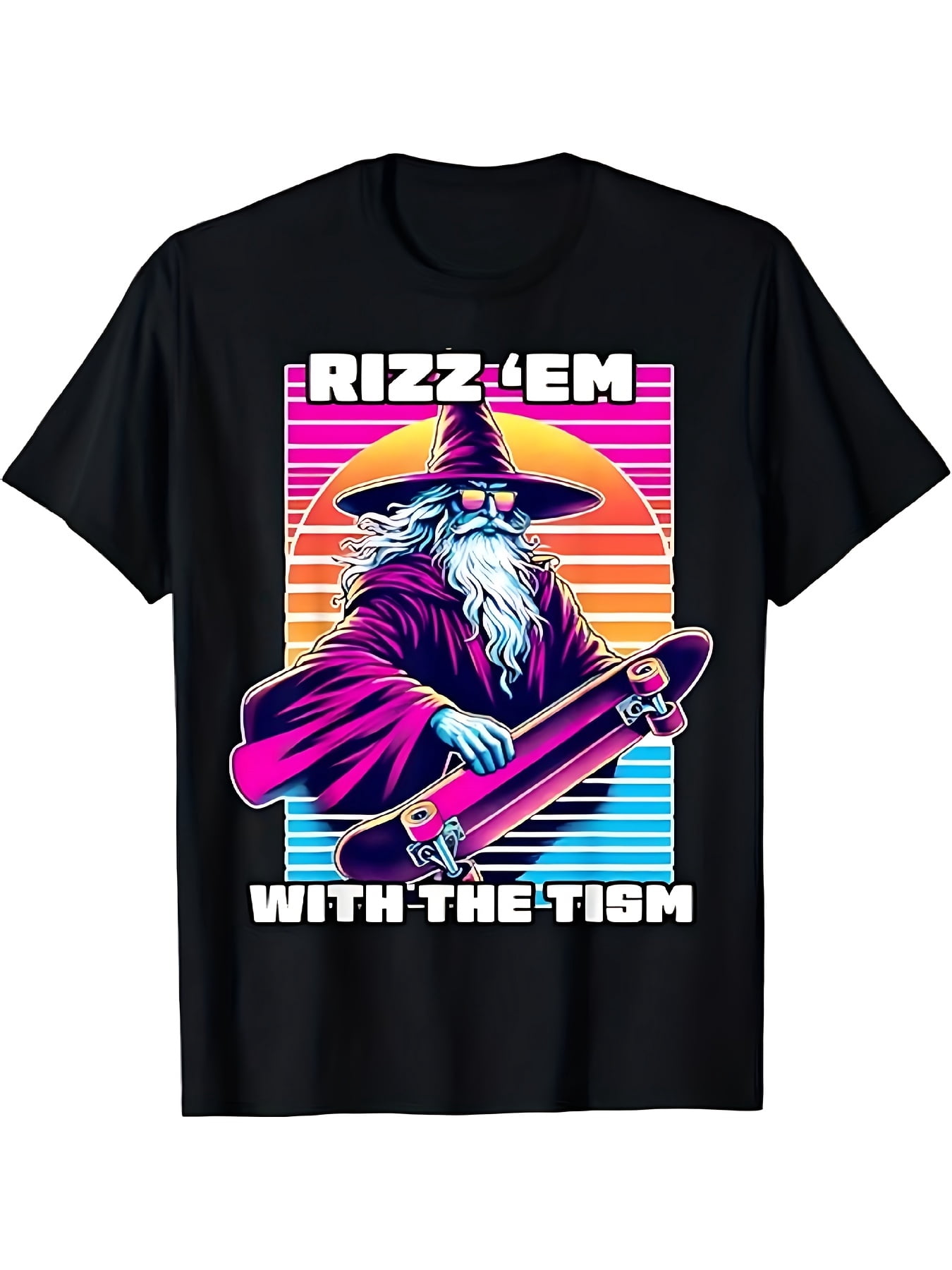 Walmart Rizz Rizz Em With The Tism Autism Awareness Meme T-Shirt | Black, Pure, Crew ...