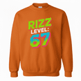 thumbnail image 1 of Rizz Level 67 Youth Trend Funny Six Seven Meme Stylish Graphic Sweatshirt up to size 5XL, 1 of 2