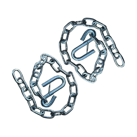 Rizz-Man Manufacturing Trailer Hitch Safety Chain with S-Hook and Latch, Steel (7800 lb Capacity)