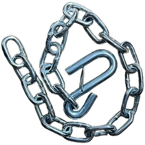 Rizz-Man Manufacturing Trailer Hitch Safety Chain with S-Hook and Latch, Steel (Single) (3000 lb Capacity)