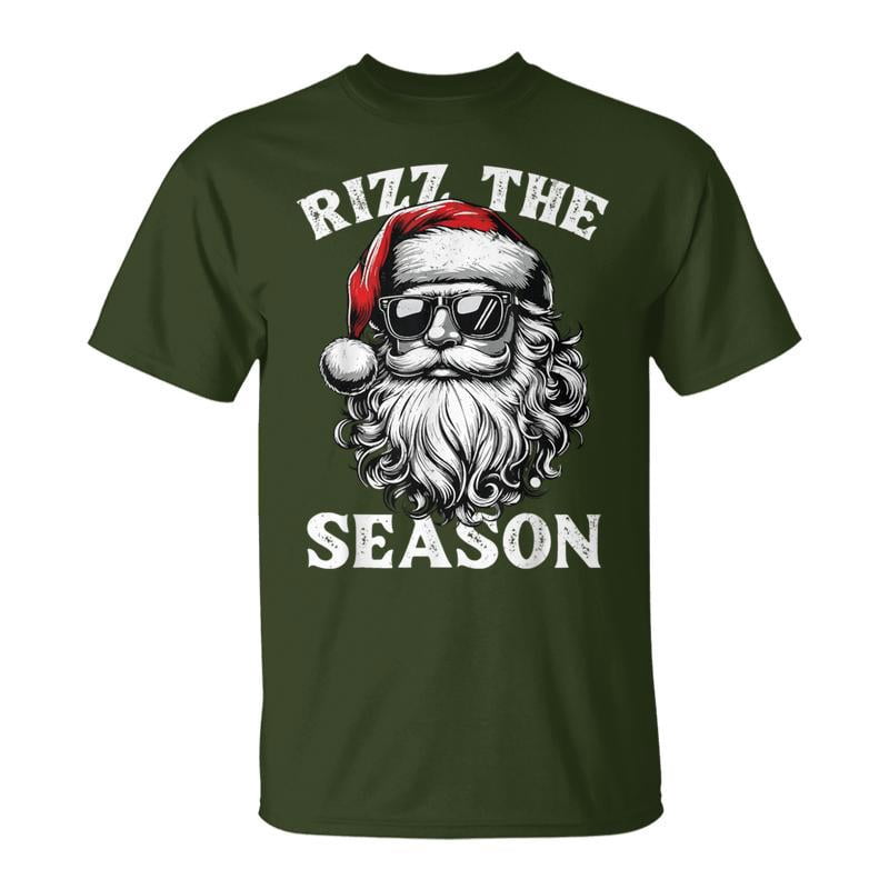 Walmart Rizz Rizz The Season Santa Claus Christmas Season Rizzler TShirt - Walmart.com