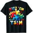 thumbnail image 1 of Rizz'em with The Tism Autism Awareness Month Support Autism T-Shirt, 1 of 4