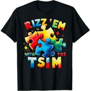 Rizz'em with The Tism Autism Awareness Month Support Autism T-Shirt