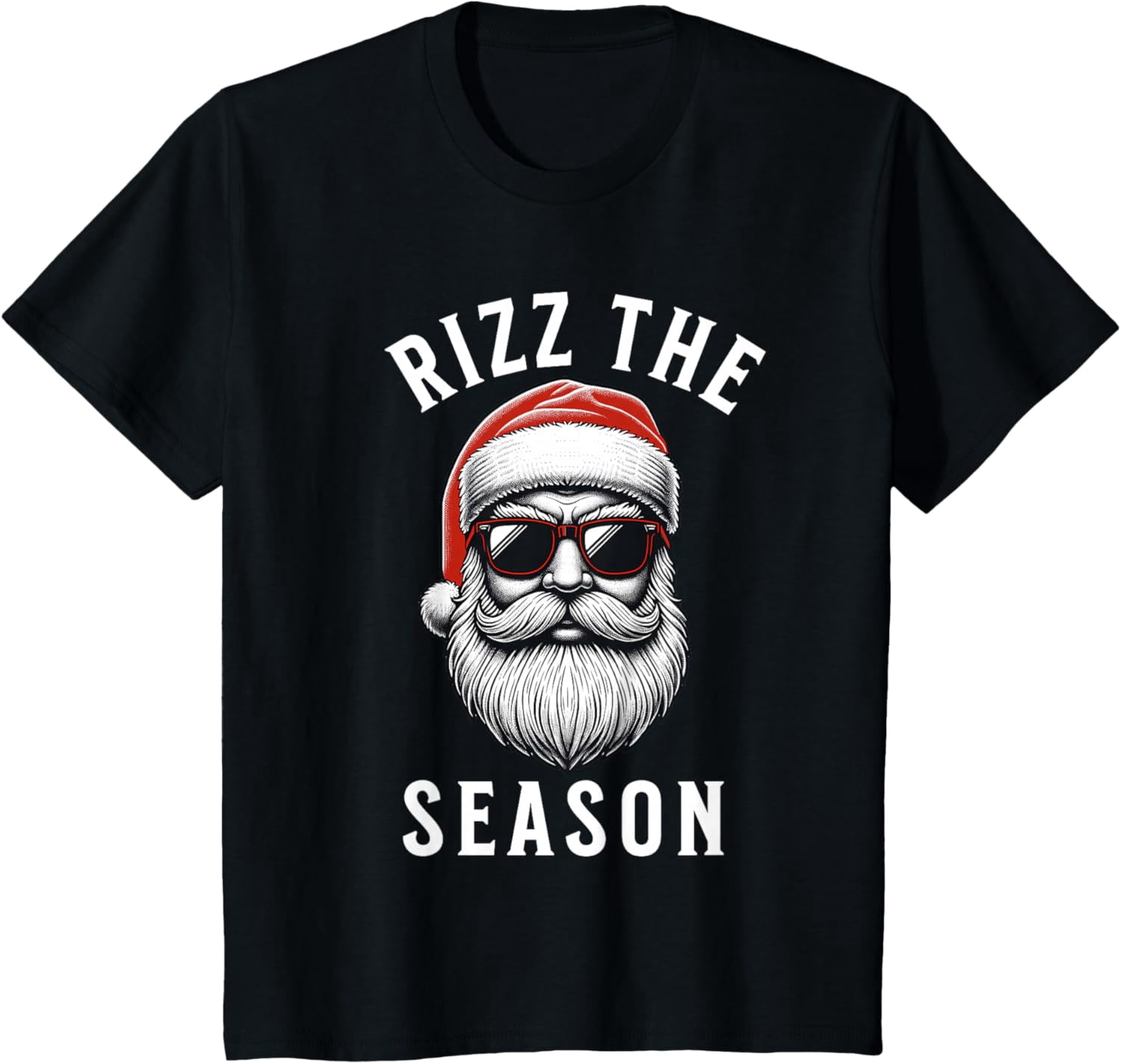 Rizz the Season Silly Christmas Funny Santa Teen Adults T-Shirt ...