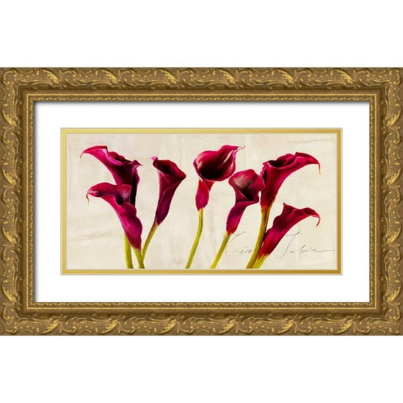 Rizzardi, Teo 14x9 Gold Ornate Wood Framed with Double Matting Museum Art Print Titled - Tres Jolie