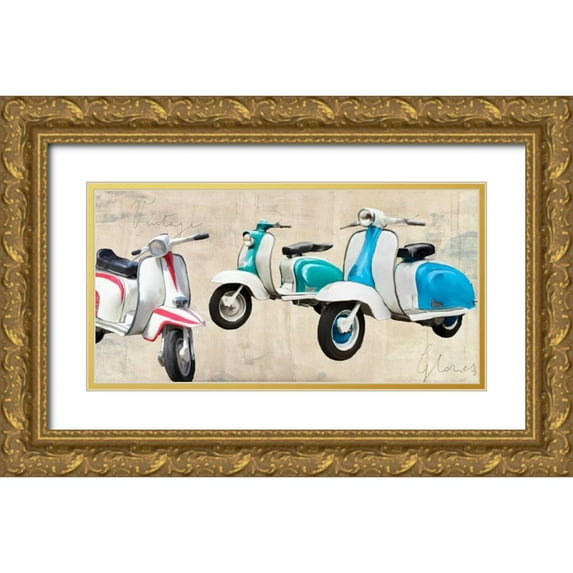Rizzardi, Teo 14x9 Gold Ornate Wood Framed with Double Matting Museum Art Print Titled - Vintage Glories