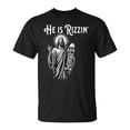 thumbnail image 1 of Rizzen Rocker He Is Rizzin Jesus Riding Skateboard TShirt, 1 of 6