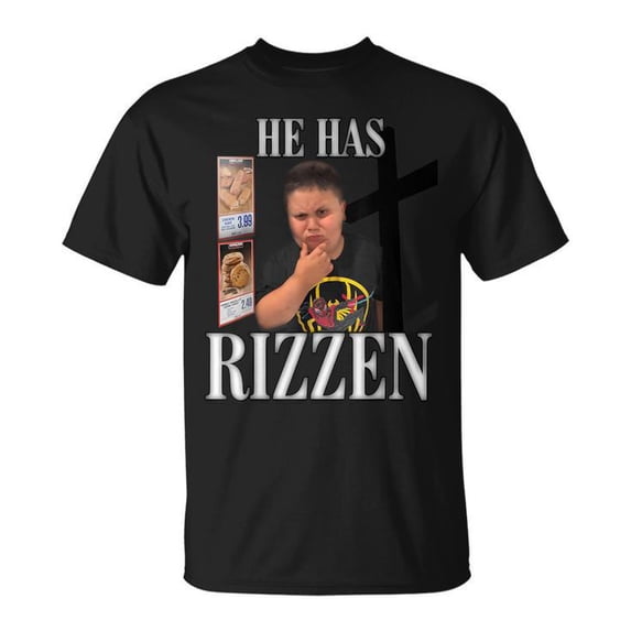 The Rizzlers Costcos Guys He Has Boom T-Shirt – Funny Viral Meme Tee – Internet Humor Graphic Shirt – Trendy Slang Cotton Top – Humorous Casual Streetwear