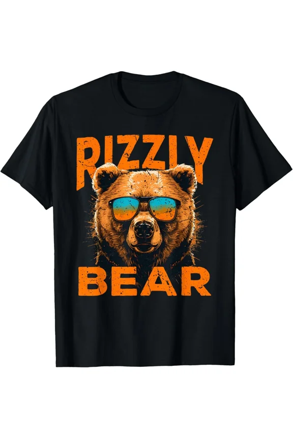 Rizzly Bear Cool Grizzly Bear Wearing And New Unisex T-Shirt, up to size 5xl