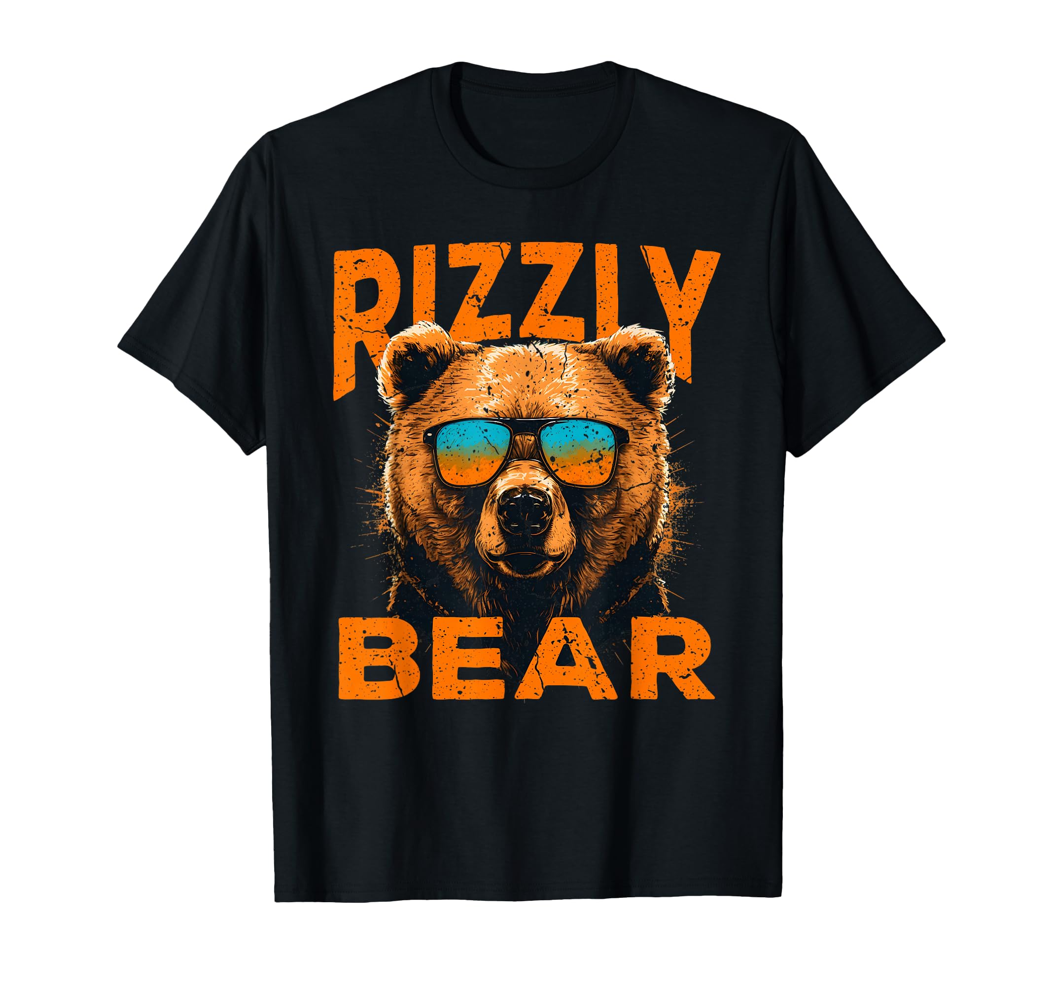 Rizzly Bear Cool T-Shirt with Sunglasses Graphic | Funny Meme Apparel ...