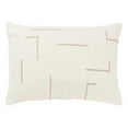 thumbnail image 1 of Rizzy Home Ivory/Gold 14"X20" Geometric Woven Poly Filled Throw Pillow, 1 of 5