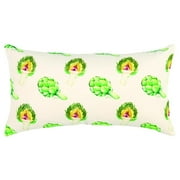 Rizzy Home 14" x 26" Poly Filled Pillow with Cotton Duck Cover-Green