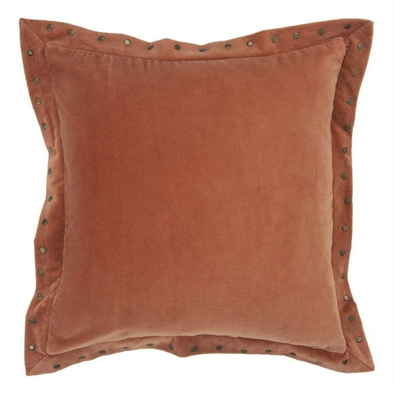 Rizzy Home 18" x 18" Cotton Pillow Cover in Dark Orange