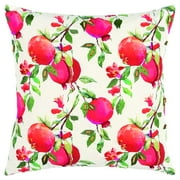 Rizzy Home 20" Botanical Pomegranate Poly Filled Pillow - Multi-Color