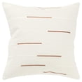 thumbnail image 1 of Rizzy Home Ivory/Brown 20"X20" Geometric Woven Poly Filled Throw Pillow, 1 of 5