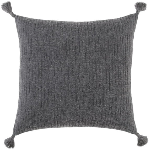 Rizzy Pillow Woven Knife Edged Black 17"x17"x9"