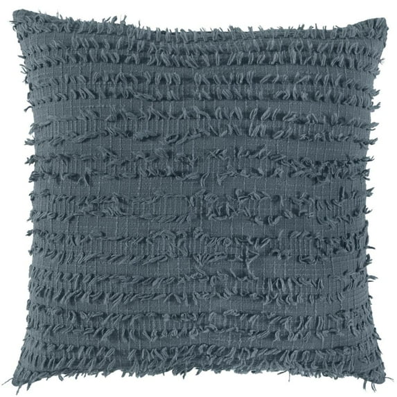 Rizzy Home 20" x 20" Woven Cotton Pillow Cover in Gray