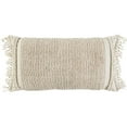 thumbnail image 1 of Rizzy Home Recyceld Cotton Textured Macrame Beige 14"X26" Pillow Cover 2 Pack, 1 of 5