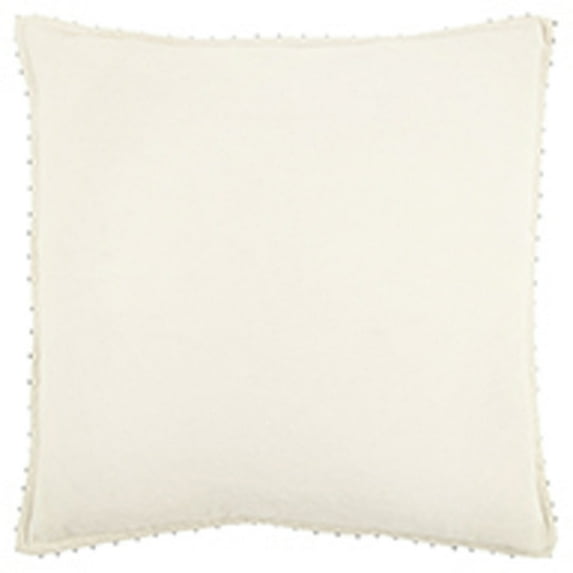 Rizzy Home 22" x 22" Cotton Pillow Cover in Ivory