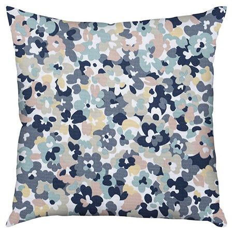 22" x 22" Multicolor Floral Canvas Indoor/Outdoor Throw Pillow