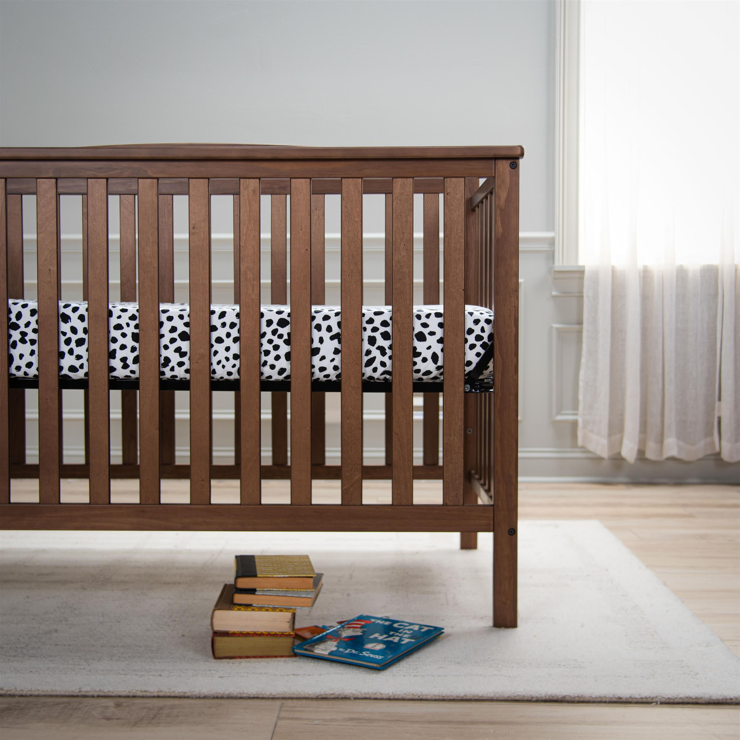 Rizzy Home 28" X 52" Black/White Dots Cotton Cribsheet